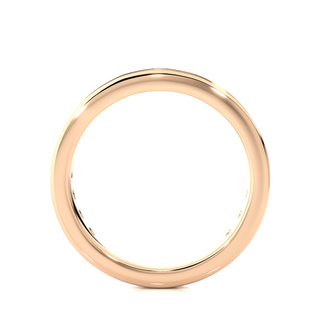 1.50 Ct Round Moissanite Channel Setting Wedding Band In Rose Gold