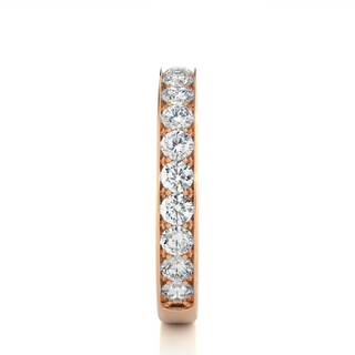 1.50 Ct Round Moissanite Channel Setting Wedding Band In Rose Gold