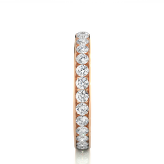 Round Stone Channel Setting Moissanite Ring rose gold