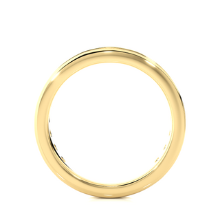 1.50 Ct Round Moissanite Channel Setting Wedding Band In Yellow Gold