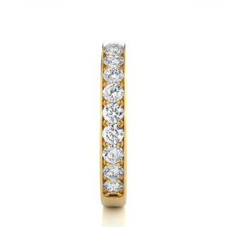 1.50 Ct Round Moissanite Channel Setting Wedding Band In Yellow Gold