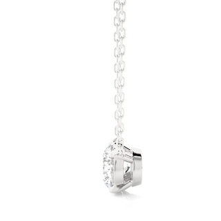 1 Carat Round Moissanite Solitaire Pendant In Silver