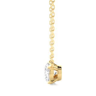 1 Carat Round Moissanite Solitaire Pendant In Yellow Gold