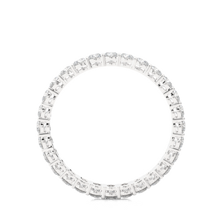 Round Stone Surface Prong Moissanite Ring silver