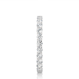 Round Stone Surface Prong Moissanite Ring silver