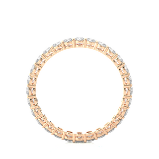 Round Stone Surface Prong Moissanite Ring rose gold
