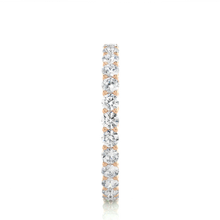 Round Stone Surface Prong Moissanite Ring rose gold