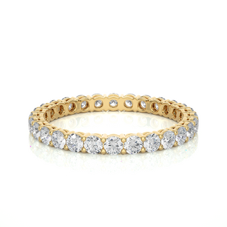 Round Stone Surface Prong Moissanite Ring yellow gold