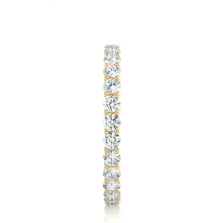 Round Stone Surface Prong Moissanite Ring yellow gold