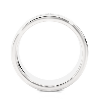 Round Stone Two Row Moissanite Ring silver