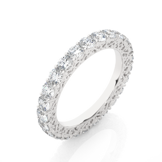 Round Stone filigree Pattern Moissanite Ring silver