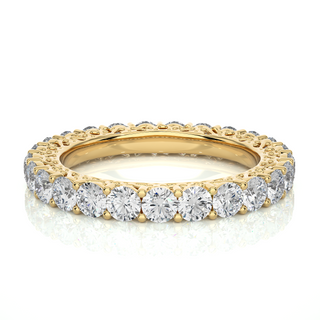 Round Stone filigree Pattern Moissanite Ring yellow gold