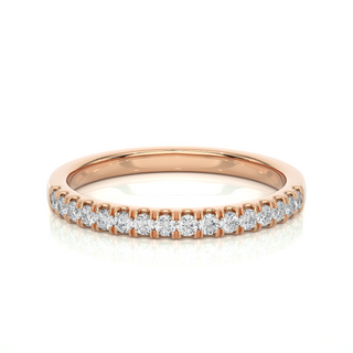 Scalloped pave Moissanite Ring rose gold