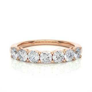 Seven Stone Moissanite Engagement Ring rose gold
