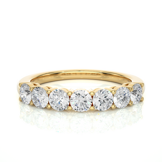 Seven Stone Moissanite Engagement Ring yellow gold