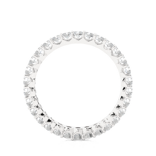 Surface Prong Eternity Moissanite Engagement Ring white gold