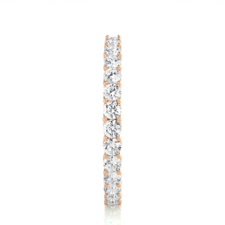 Surface Prong Eternity Moissanite Engagement Ring rose gold