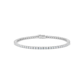 3.50 Ct Round Cut Moissanite Tennis Bracelet in White Gold
