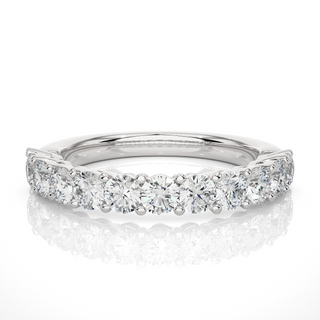 Traditional Shank moissanite Ring silver