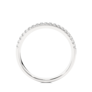 1.40 mm V-split Moissnaite Ring white gold
