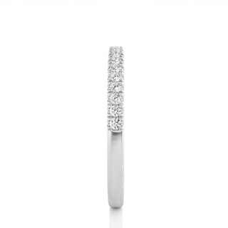 1.40 mm V-split Moissnaite Ring white gold