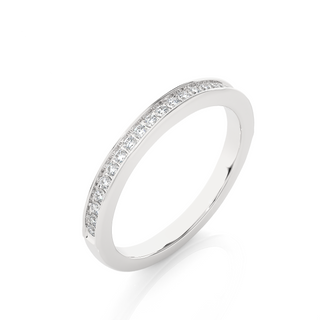 1.30 mm Moissanite Channel Setting Ring white gold