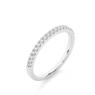 1.40 mm V-split Moissnaite Ring white gold
