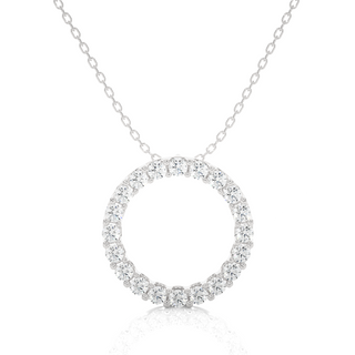 Women's Round Shape Pendant white gold
