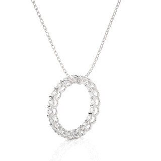 Women's Round Shape Pendant silver