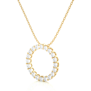 Women's Round Shape Pendant yellow gold