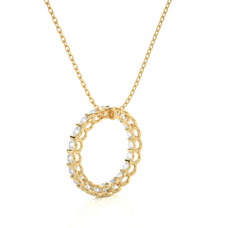 Women's Round Shape Pendant yellow gold