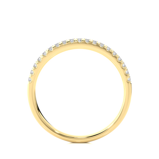 1.40 mm V-split Moissnaite Ring yellow gold