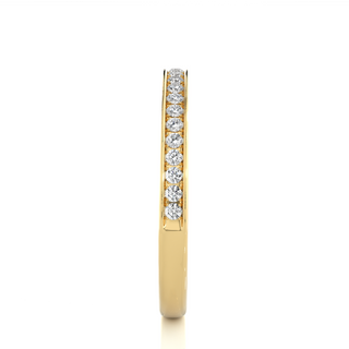 1.30 mm Moissanite Channel Setting Ring yellow gold