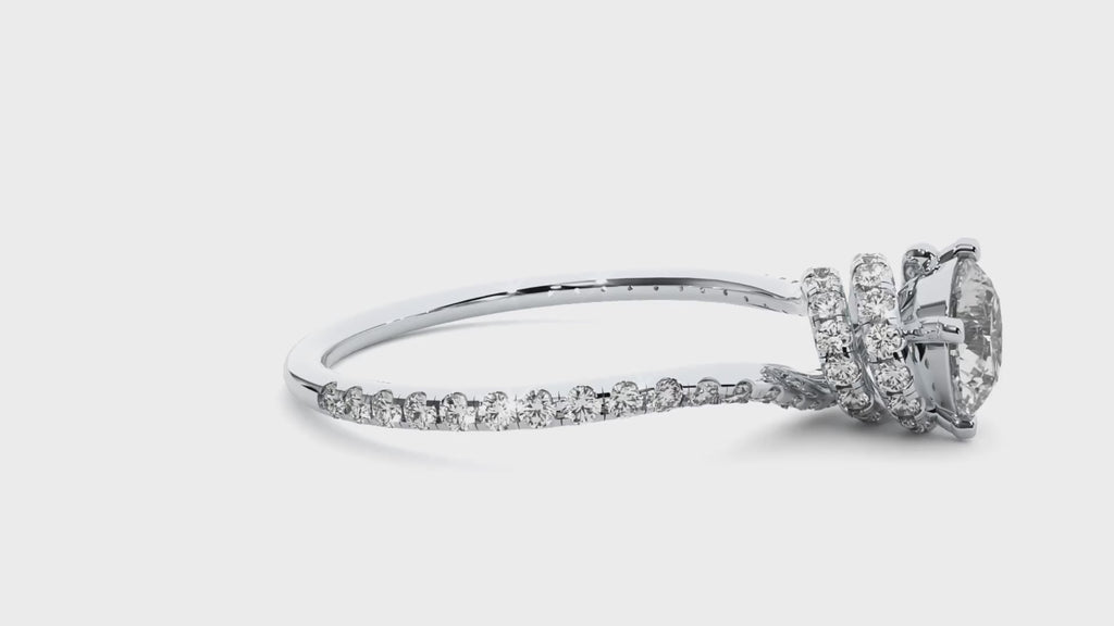 Video showcasing a loose moissanite stone, capturing its intense sparkle, radiant brilliance, and stunning beauty from every angle.