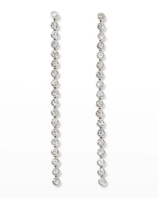 1.50 Carat Round Drop & Linear Moissanite Earrings For Women