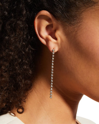 1.50 Carat Round Drop & Linear Moissanite Earrings For Women