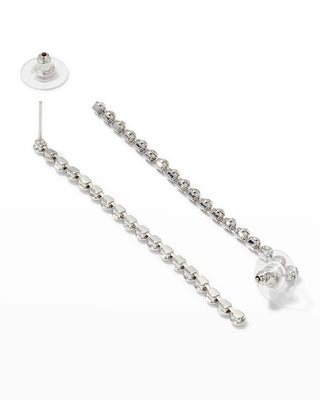 1.50 Carat Round Drop & Linear Moissanite Earrings For Women