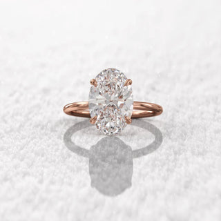 Oval Solitaire Moissanite Engagement Ring