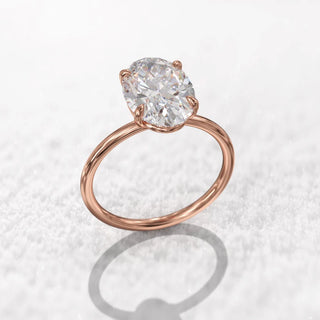 Oval Solitaire Moissanite Engagement Ring
