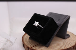 2 Carat Princess Cut Moissanite Engagement Ring In White Gold