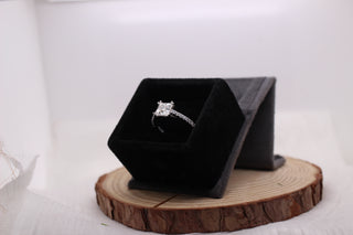 2 Carat Princess Cut Moissanite Engagement Ring In White Gold